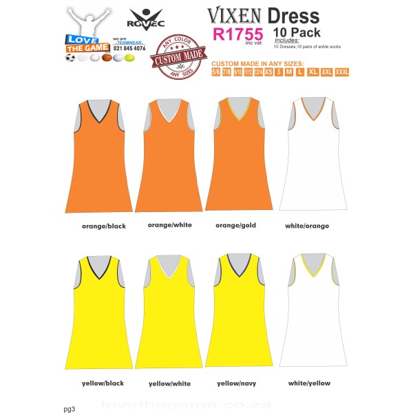 Vixen Netball Kit Vixen Netball Kit