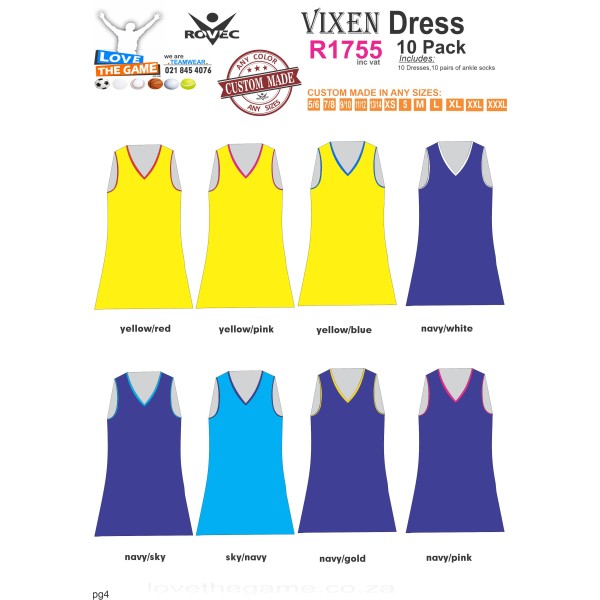 Vixen Netball Kit Vixen Netball Kit